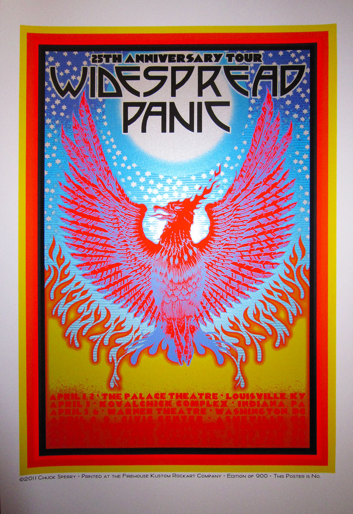 Widespread Panic 25th Anniversary Tour Poster Chuck Sperry
