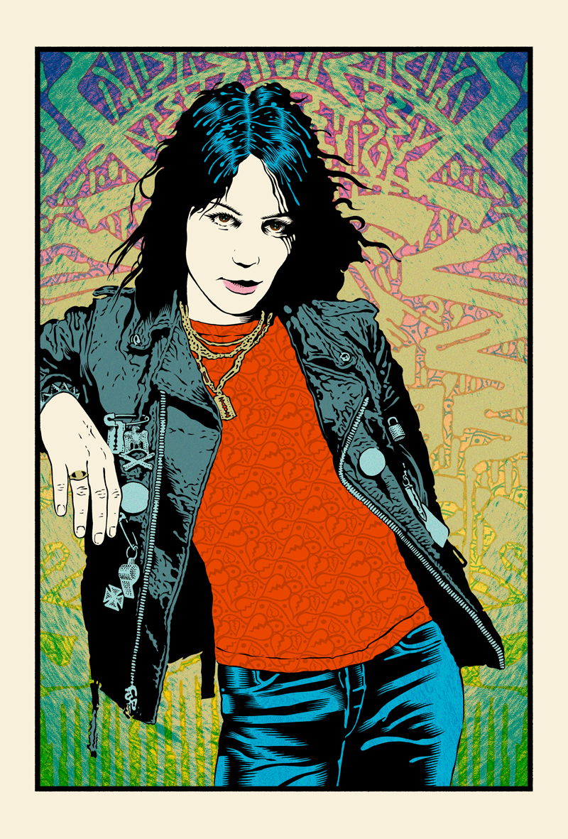 Jett enjoy. Joan Jett плакат. Постер с панк девушкой.